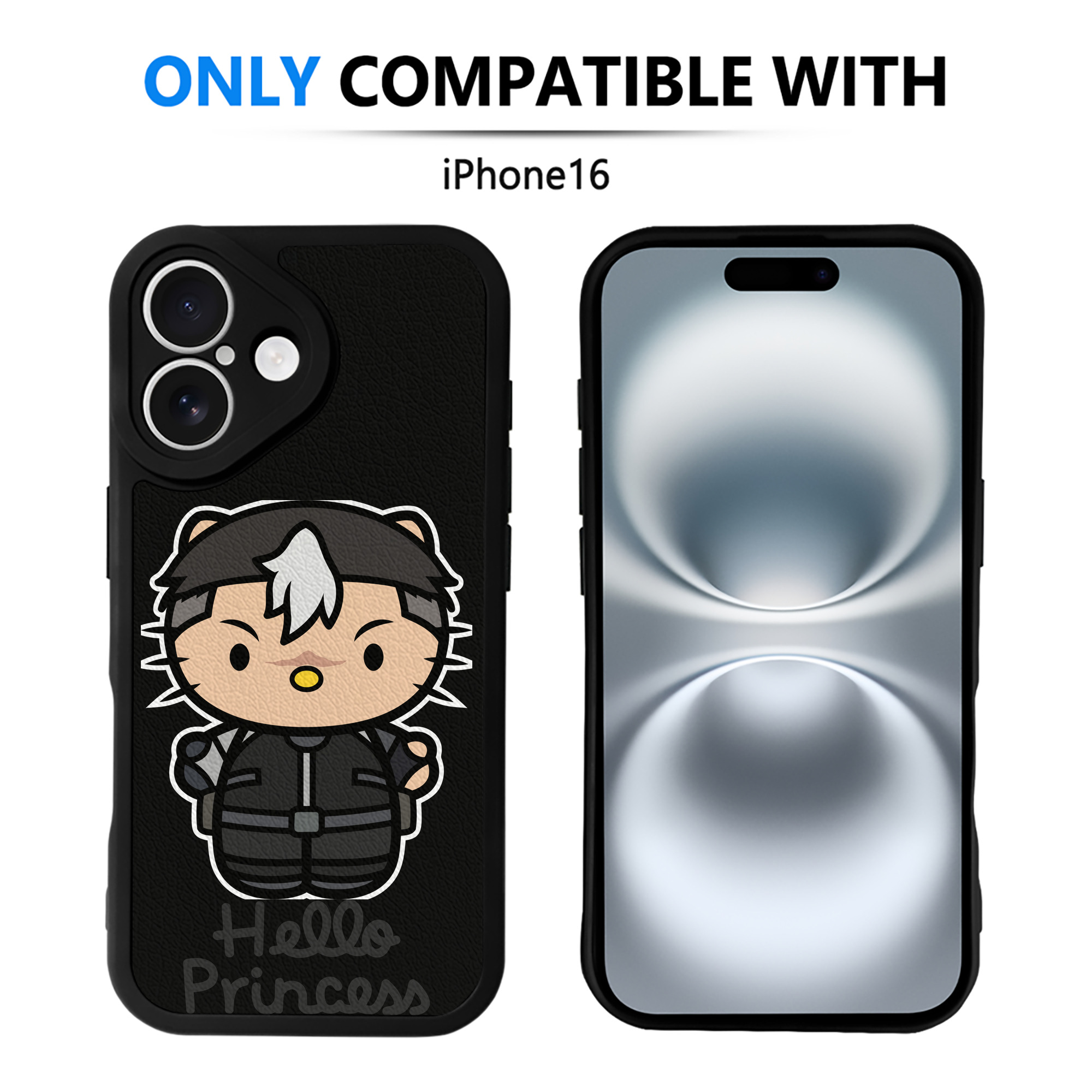 （画像用） Hello Kitty ハローキティ 【iPhone 16シリーズ対応】シリコンスマホケース（レザー調） 材質：シリコン